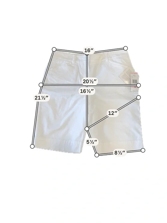 Jones New York Sport Petite White Bermuda Shorts Size 10P NWT - Picture 3 of 5